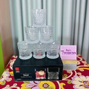 RCR Cristalleria Italiana SOUL Luxion Old Fashion Crystal Whiskey Glasses Set 6